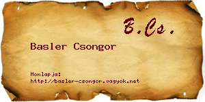 Basler Csongor névjegykártya